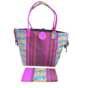 Monipuri Handmade Hand Bag and Purse Set