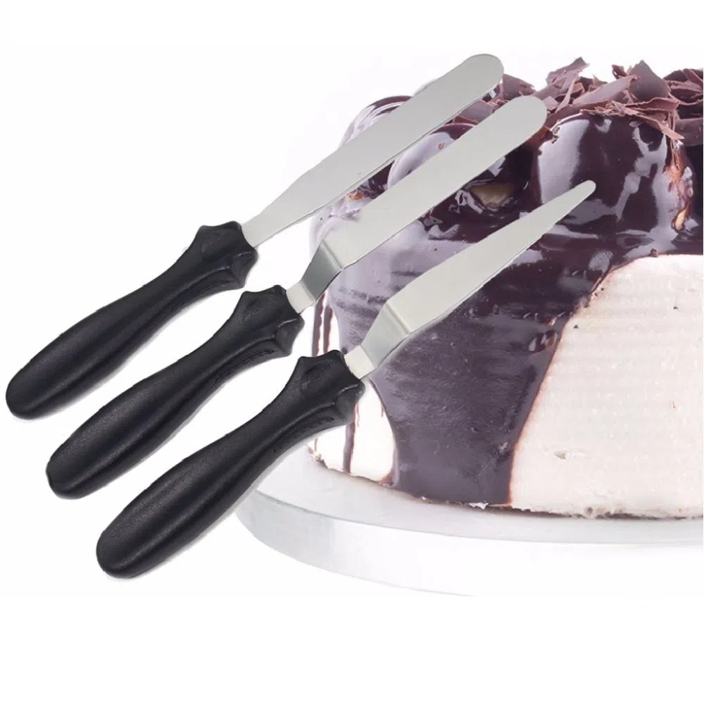3Pcs/Set Cake Spatula Palette Knife Cakes Icing Sugarcraft Pastry Tools Fondant Cake Decorating Tools Kitchen Accessories