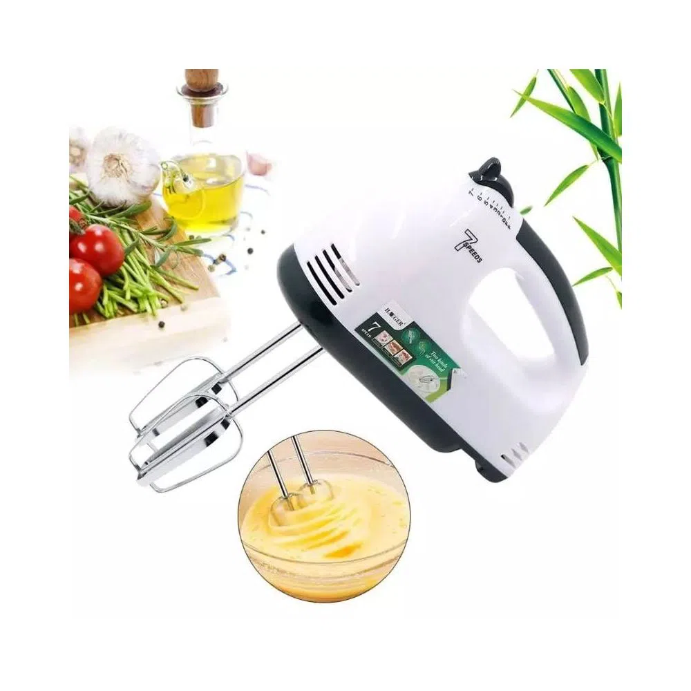7 Speed Electric Food Dough Mixer Handheld Whisk Egg Beater
