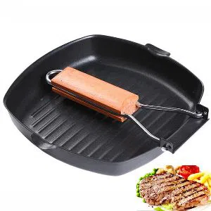 28cm Portable Non-Stick  Skillet Steak Frying Pan