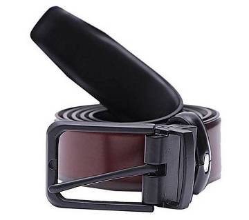 Menz Dark Brown PU Leather Formal Belt