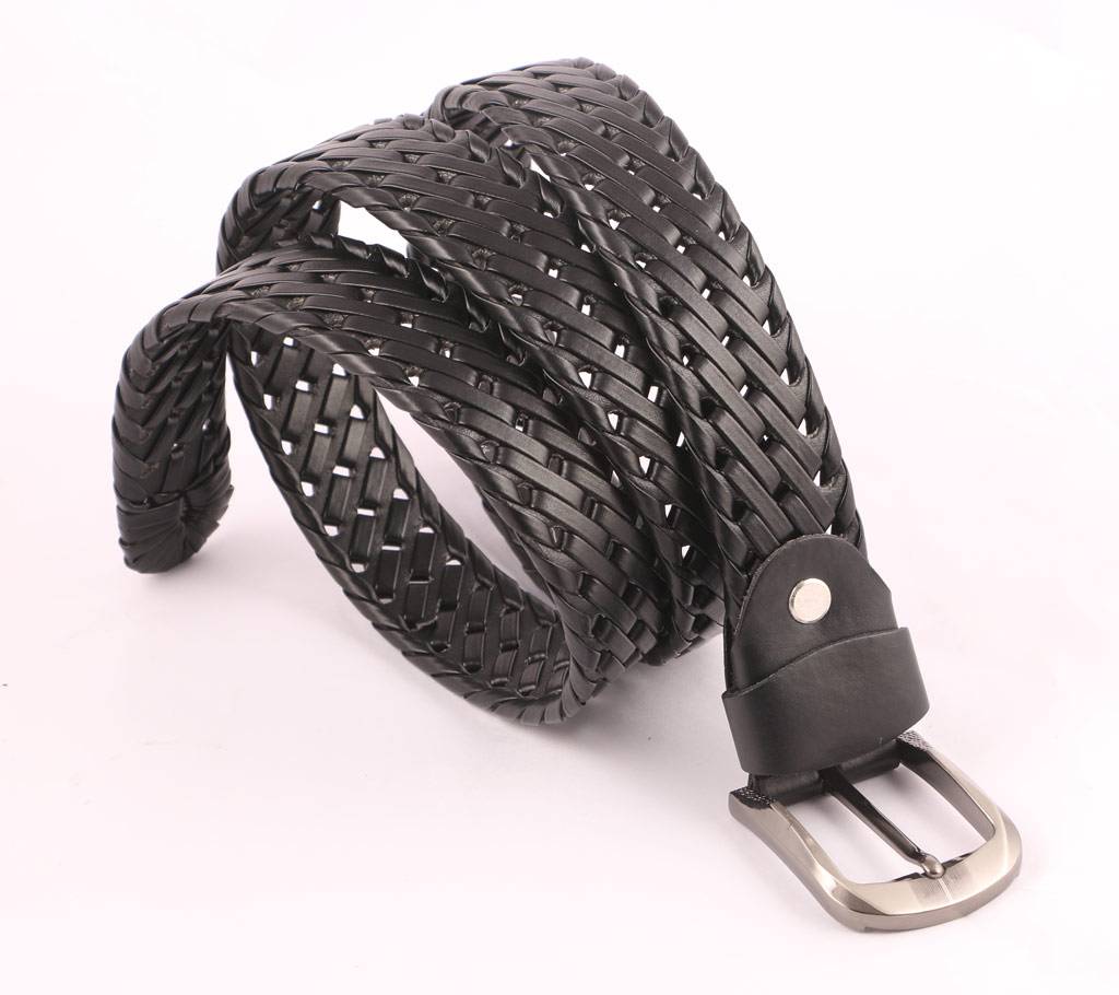 Black Leather Casual Belt For Men বাংলাদেশ - 692710