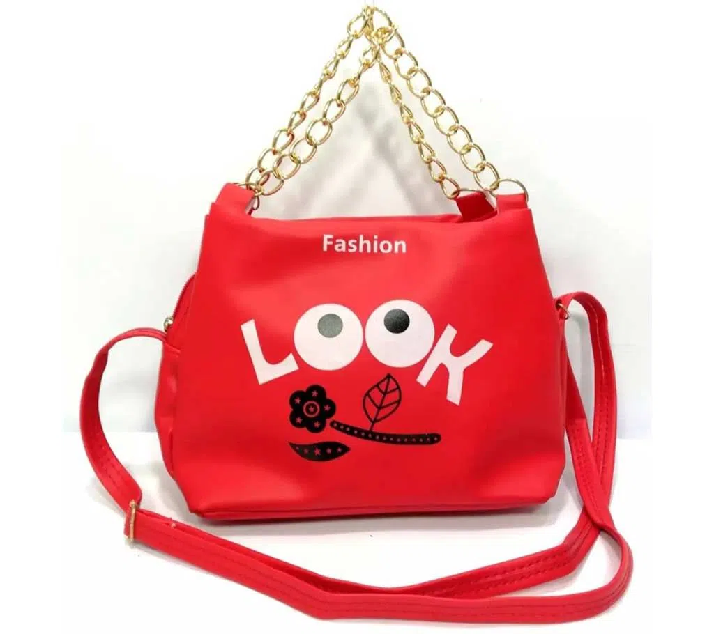 Artificial Leather Womens Shoulder Bag - Red