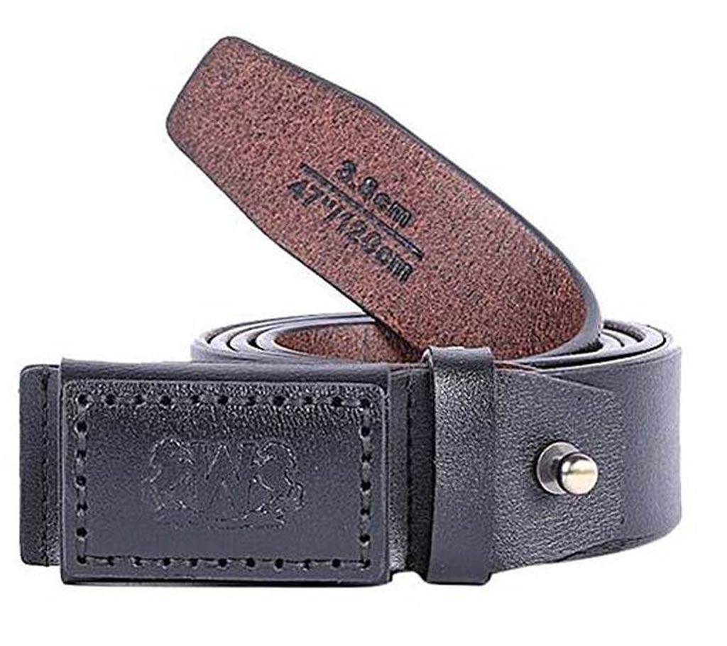 Black Artificial Leather Casual Belt বাংলাদেশ - 678463
