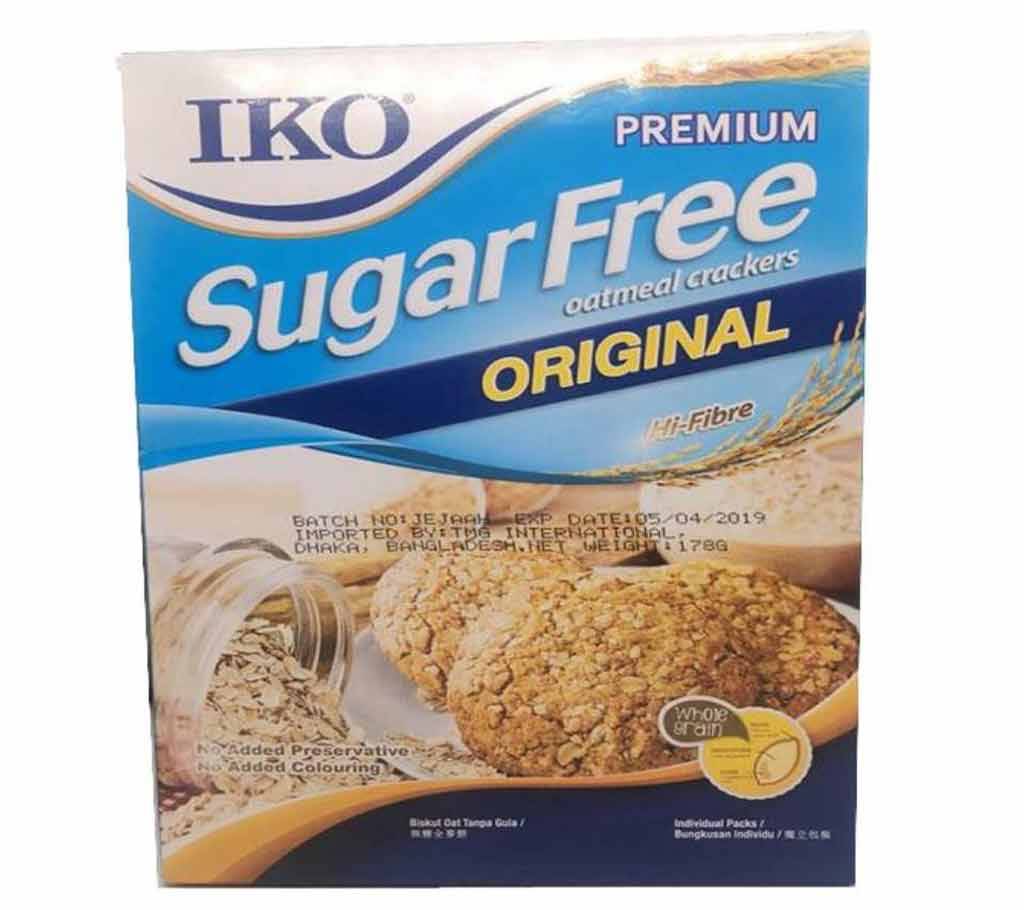 IKO Sugar Free Original Oatmeal Crackers – 178g বাংলাদেশ - 664901