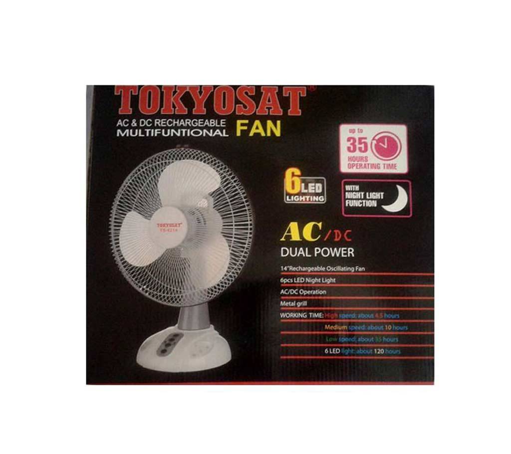TOKYOSAT TS 8412 রিচার্জেবল টেবিল ফ্যান বাংলাদেশ - 922613