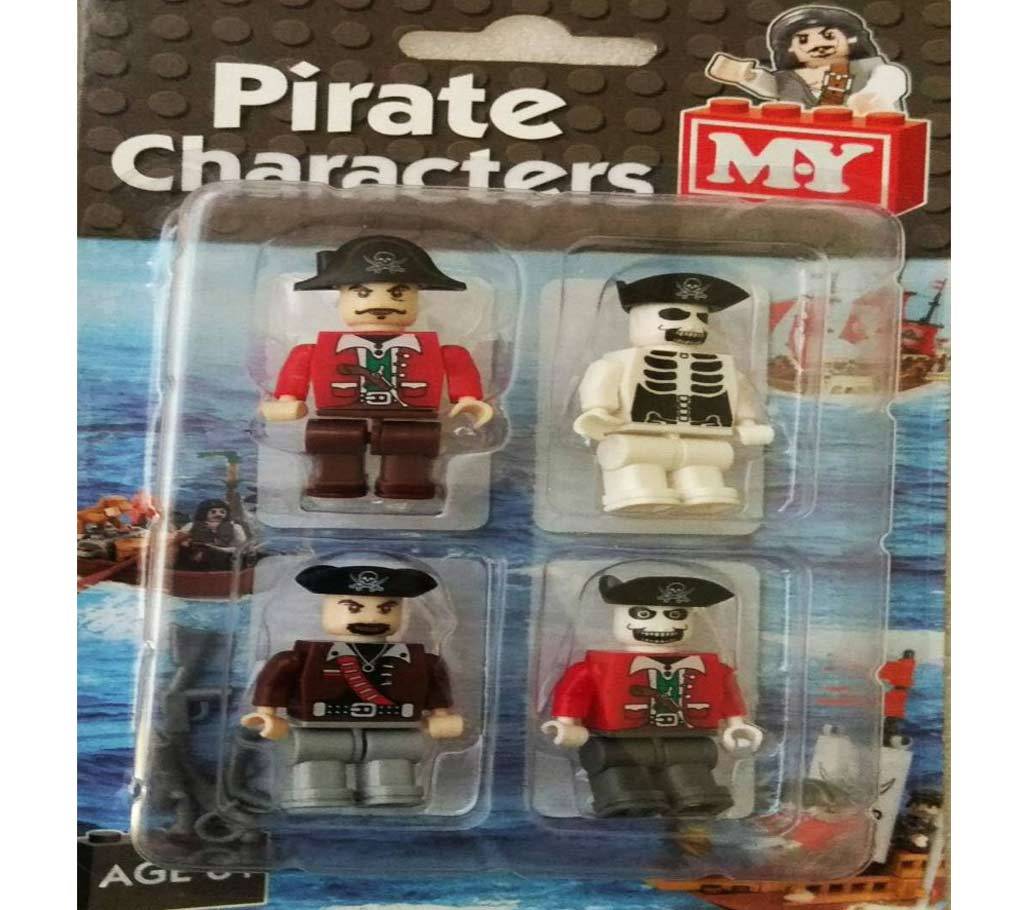 MY 4 Piece Pirate Character Building Block Bricks বাংলাদেশ - 668638