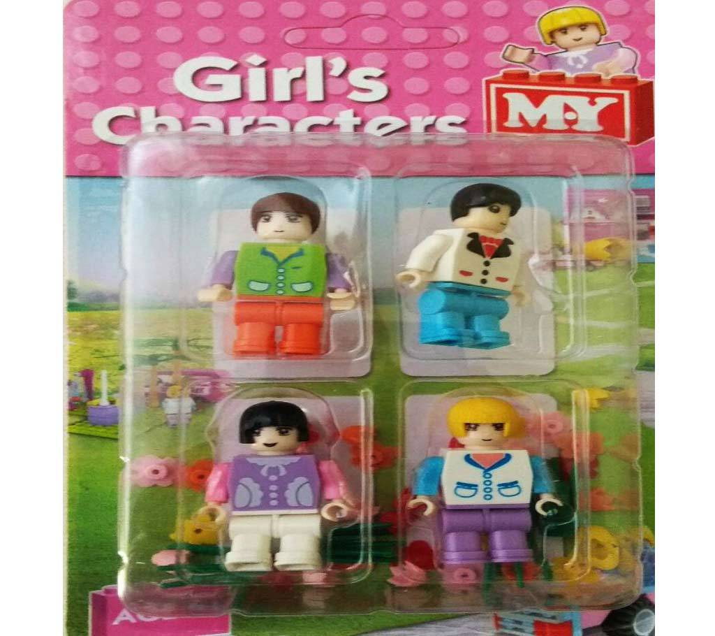 MY 4 Piece Girls Building Blocks Brick Character বাংলাদেশ - 668639