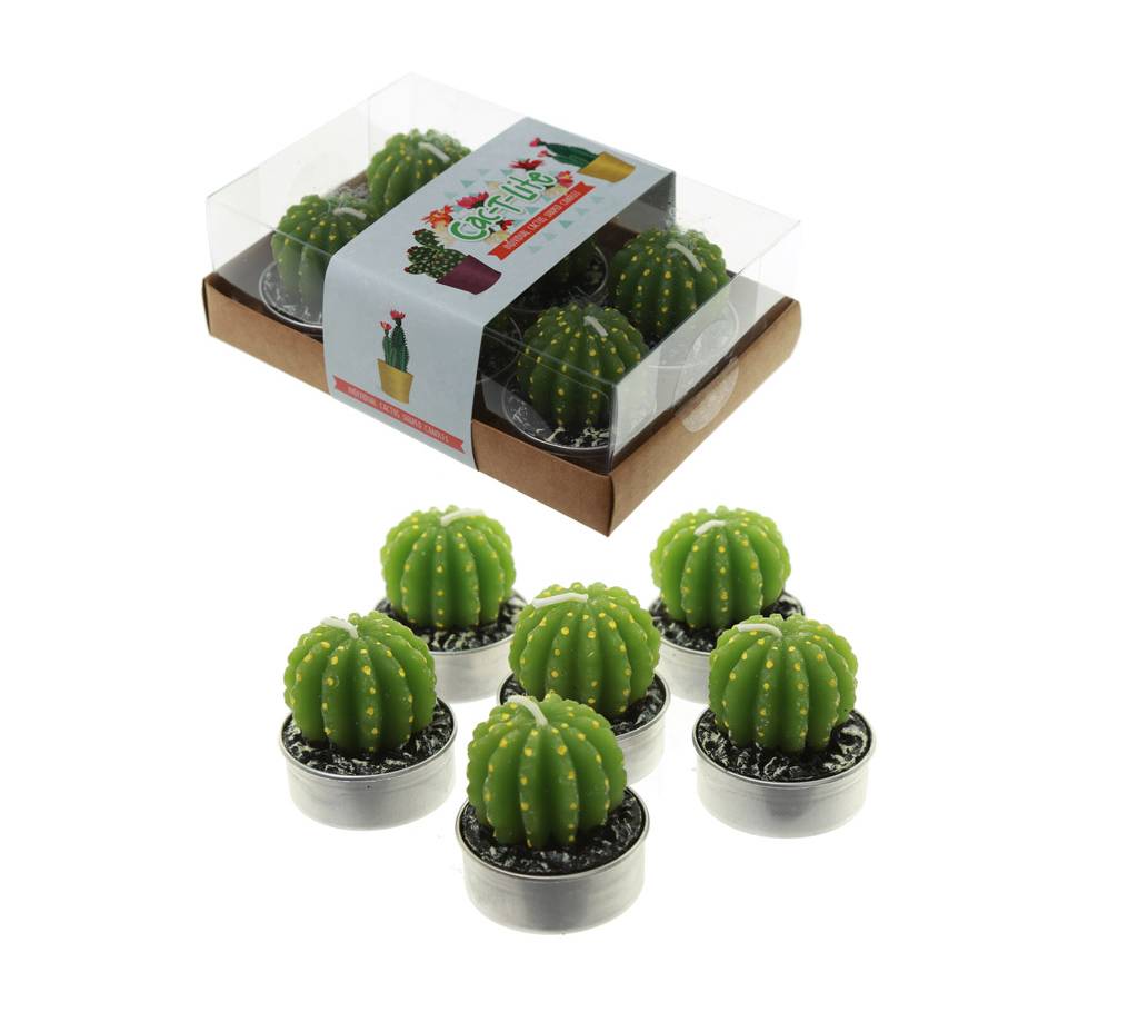 Cactus টি লাইট ক্যান্ডেলস - 6 Pack বাংলাদেশ - 741897