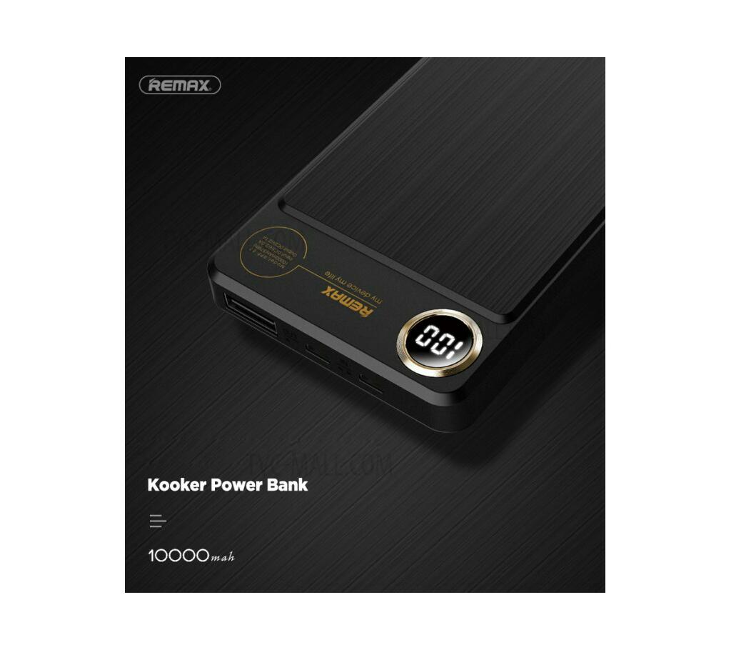 REMAX Kooker RPP-87 Single USB পাওয়ার ব্যাংক - 10000mAh - ব্ল্যাক বাংলাদেশ - 844579