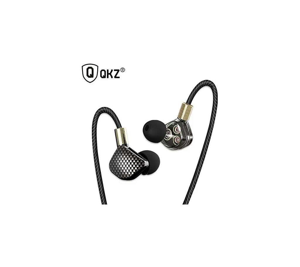 QKZ KD6 Earphone 6 Units Balanced Armature BA Drivers In-Ear Monitor Noise Cancelling Custom Earphone/Headset বাংলাদেশ - 722963