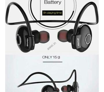 Awei A845bl wireless smart sports clear talk with wind noise reduction headphone (Black)