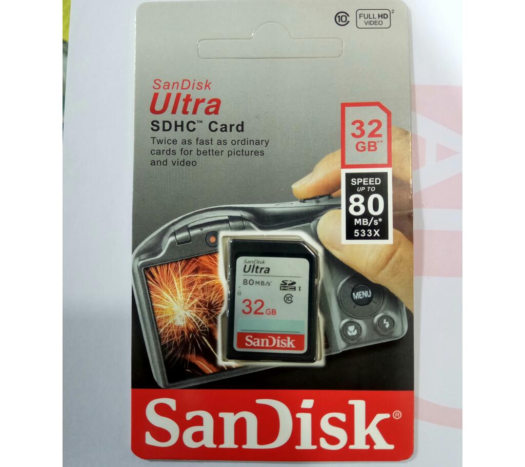 Sandisk 32GB 80mb/s SD - মেমোরি কার্ড বাংলাদেশ - 716764