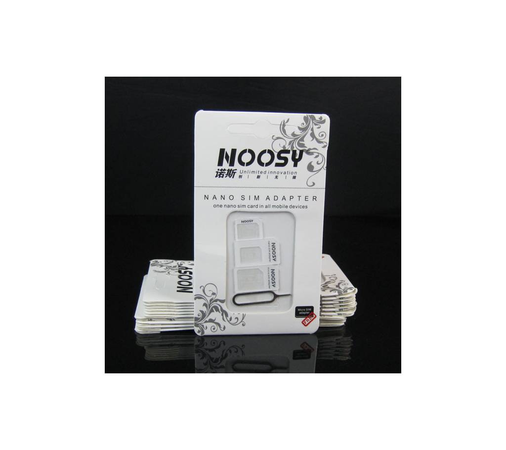 Noosy (4-In-1) Sim Card Adapter - Black বাংলাদেশ - 743462