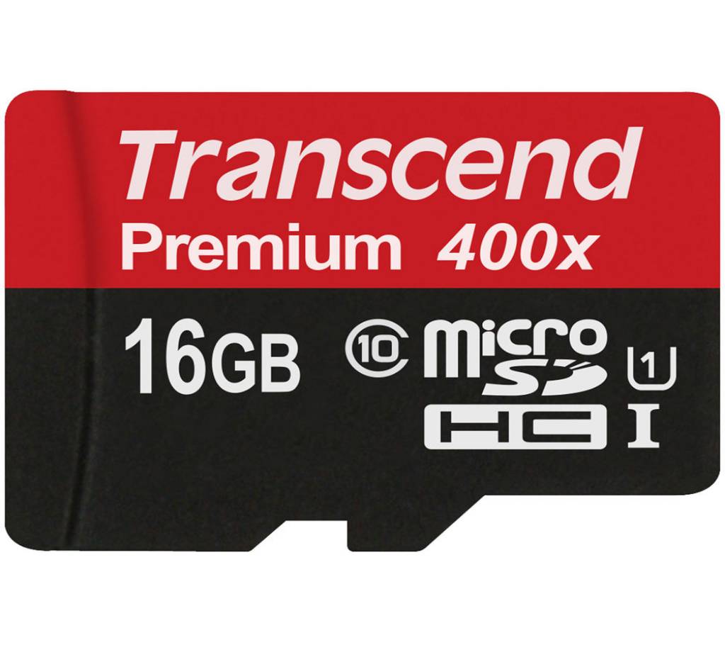 Transcend ফ্ল্যাশ কার্ড microSDXC/SDHC Class 10 (UHS-I) (400X) Capacity:16GB বাংলাদেশ - 673275