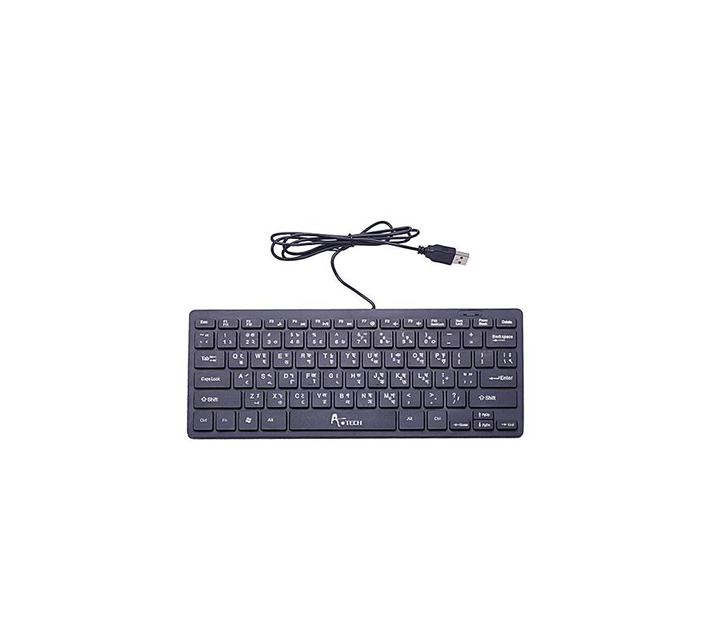A.Tech Mini USB Keyboard - Black বাংলাদেশ - 691859