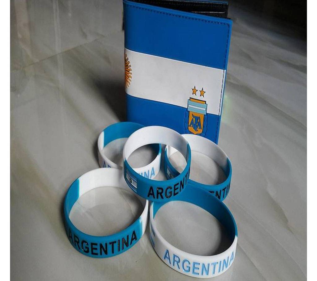 Argentina ওয়ালেট And PVC রিষ্ট ব্যান্ড কম্বো বাংলাদেশ - 720455