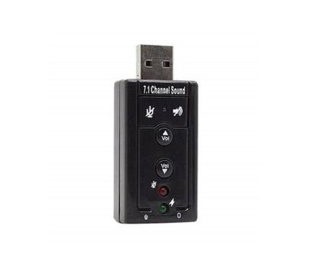 3D USB সাউন্ড কার্ড - Black বাংলাদেশ - 849745