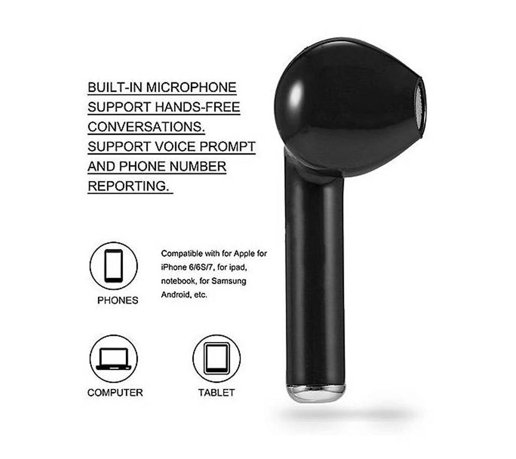 HBQ -i7 Single Stereo Bluetooth Headphone -black বাংলাদেশ - 678500