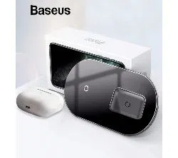 Baseus Simple 2 in 1 Qi Wireless Charger 15W Charger Station for iPhone Airpods etc