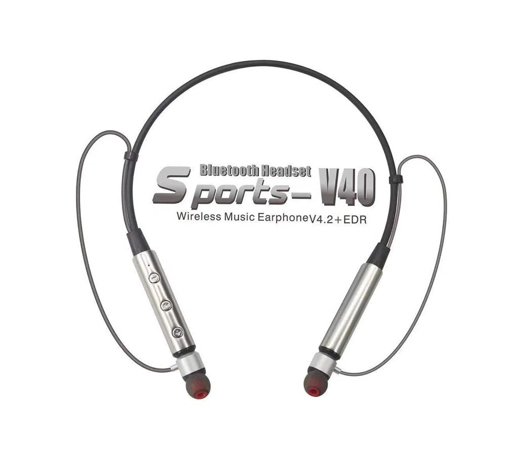 Sports V40 Bluetooth in Ear Headset Headphone with Mic