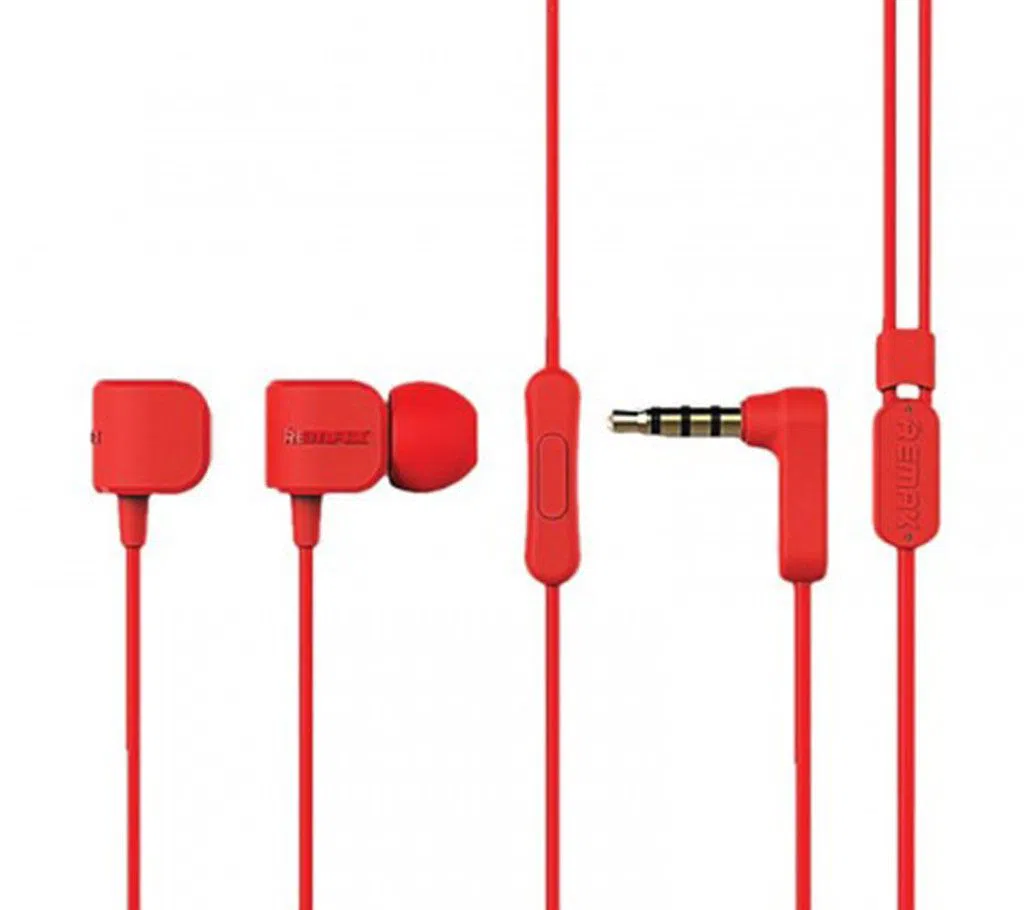 Remax RM-502 Stereo Music headphones with HD Mic in-ear 3.5mm wired Earphone Noise reduce headphone.