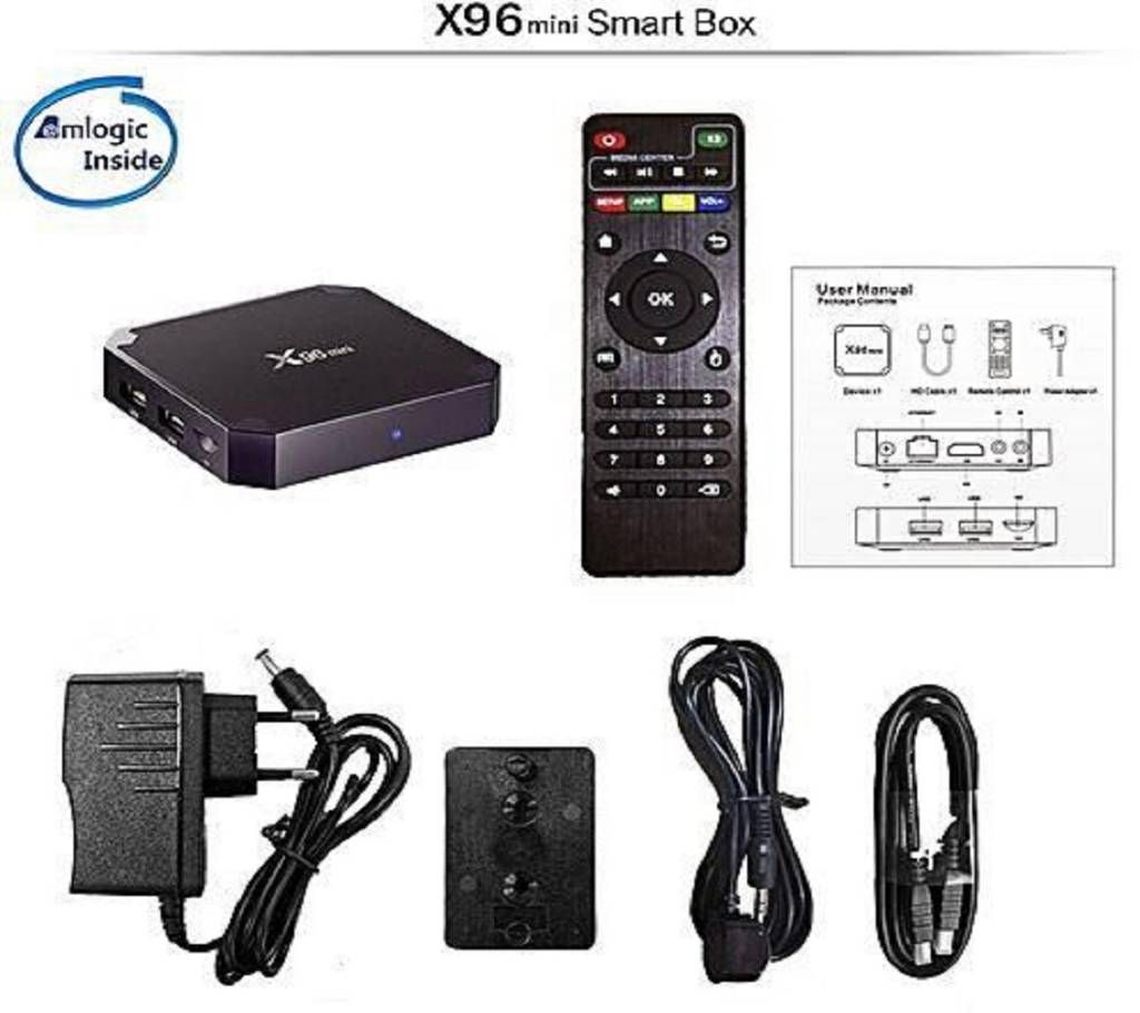 X96 Mini - স্মার্ট টিভি বক্স - Black and Grey বাংলাদেশ - 927264