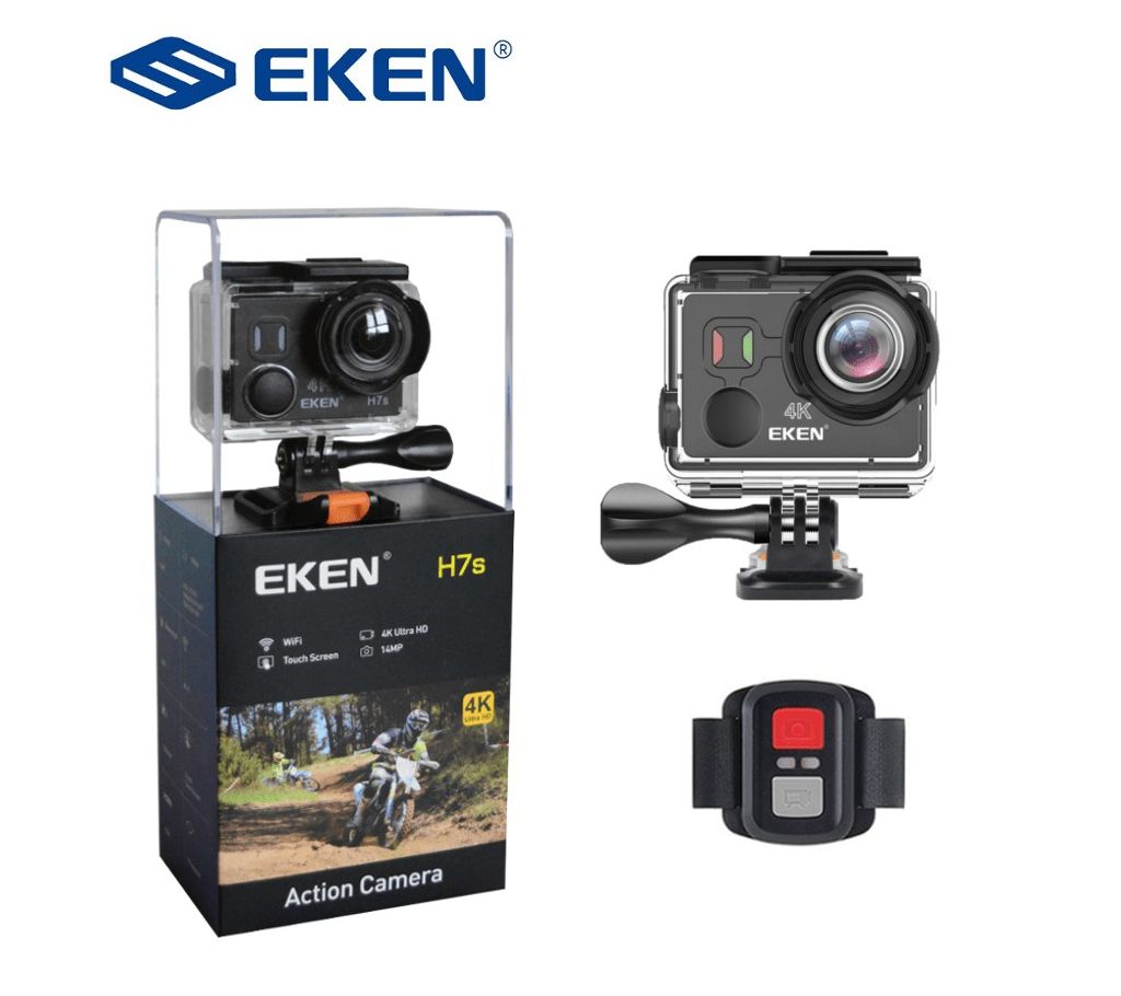 EKEN H7S Touch Screen 4K Ultra HD Wifi Waterproof Sports Action Camera বাংলাদেশ - 913633