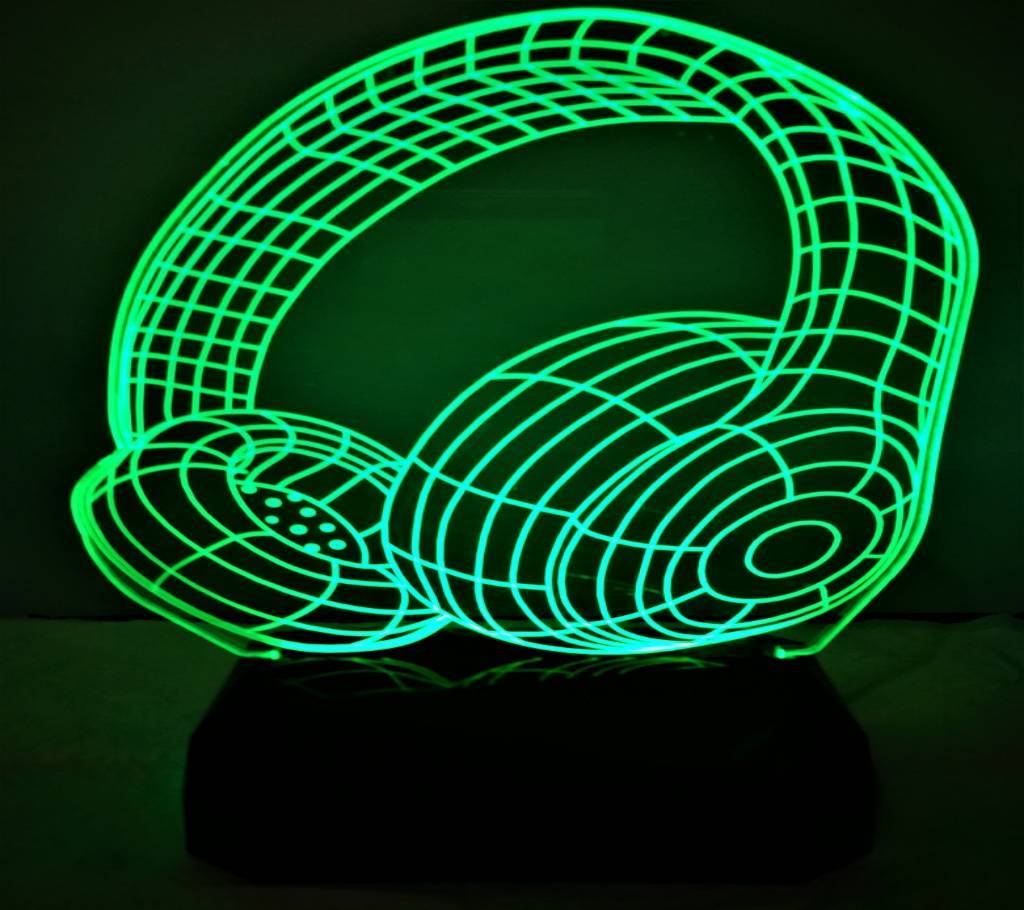 Creative 3D LED হেড ফোন ল্যাম্প বাংলাদেশ - 686891