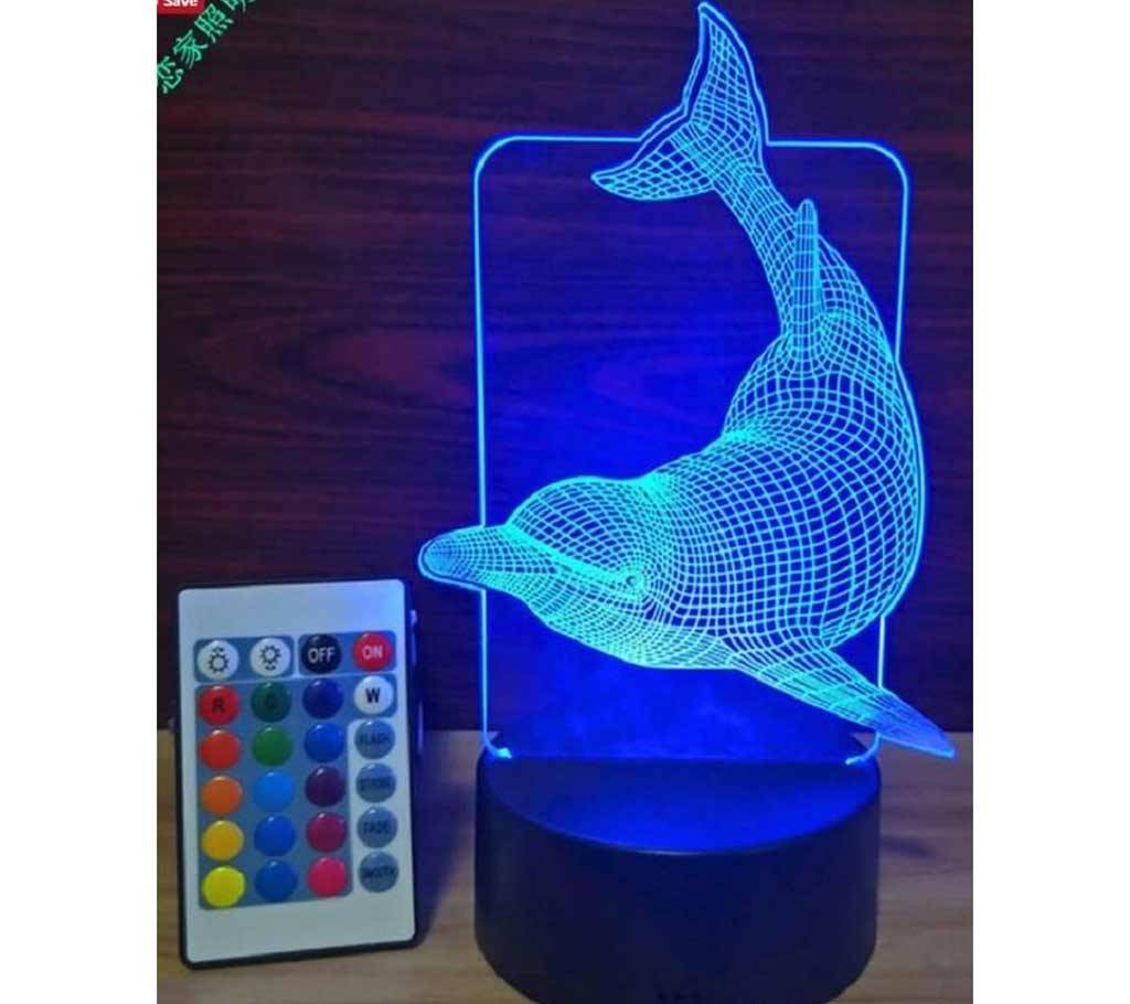 Creative 3D LED Dolphin Lamp বাংলাদেশ - 686856