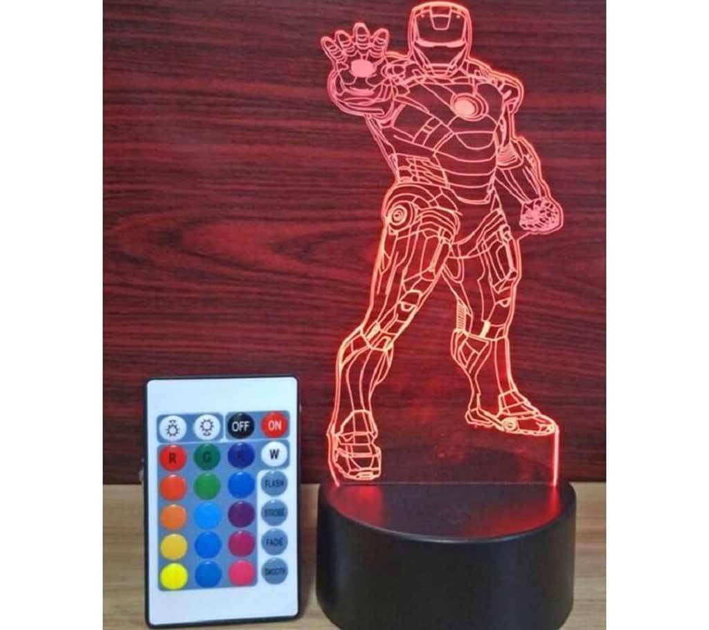 Creative 3D LED Iron Man Lamp বাংলাদেশ - 686878