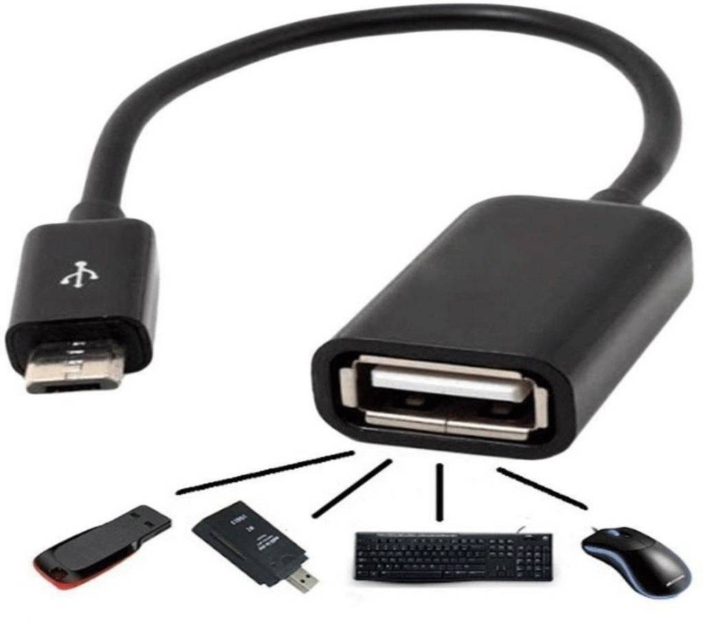 OTG মাইক্রো USB ক্যাবল অ্যাডাপ্টার- ব্ল্যাক বাংলাদেশ - 690927