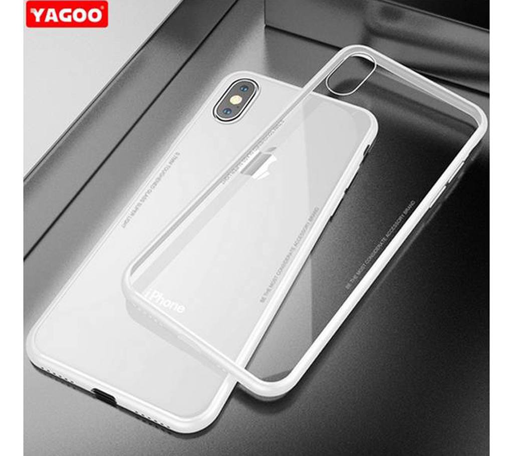 iPhone X Glass Silicone Best Bumper Case বাংলাদেশ - 697152
