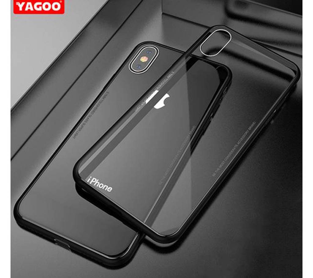 iPhone X Glass Silicone Best Bumper Case বাংলাদেশ - 697157