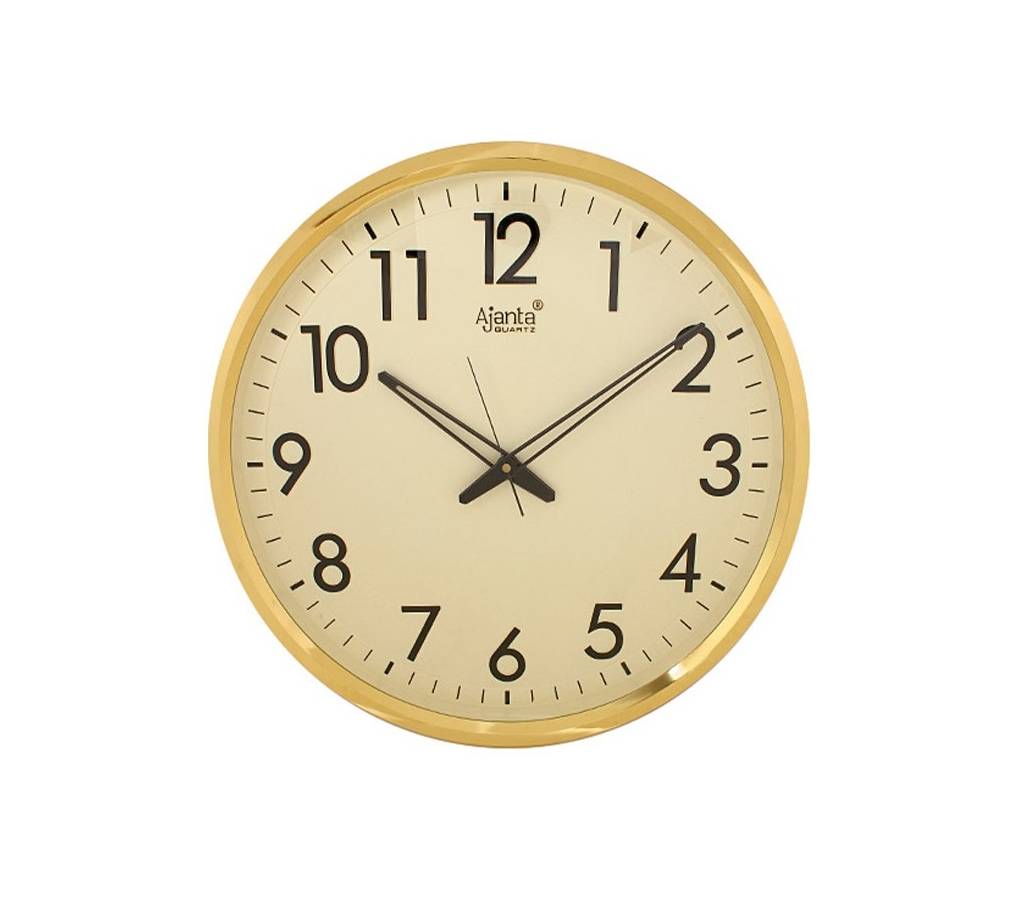 Ajanta Wall Clock Big Size 17inch  - Golden বাংলাদেশ - 745309