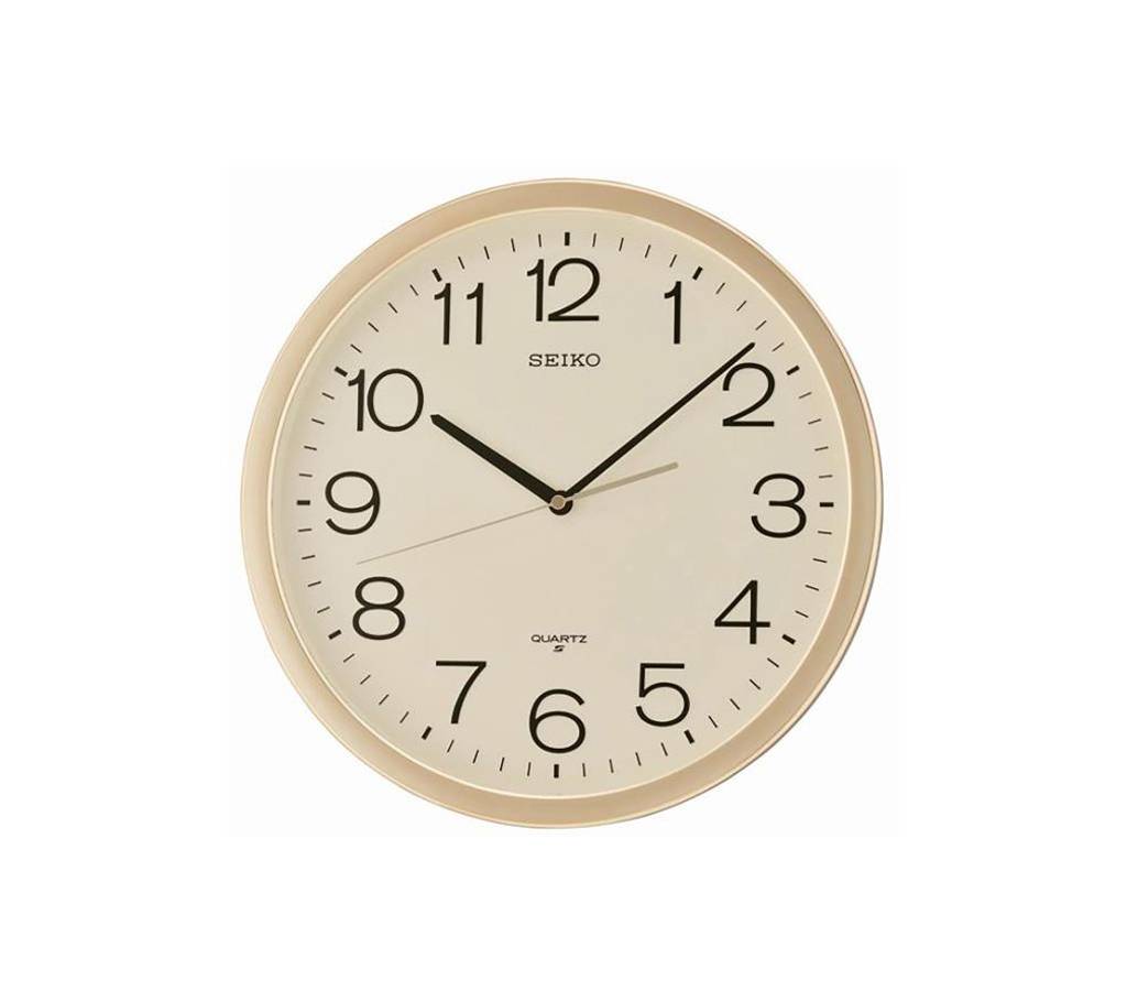 SEIKO Wall Clock 13 inch - Gold and White বাংলাদেশ - 745640