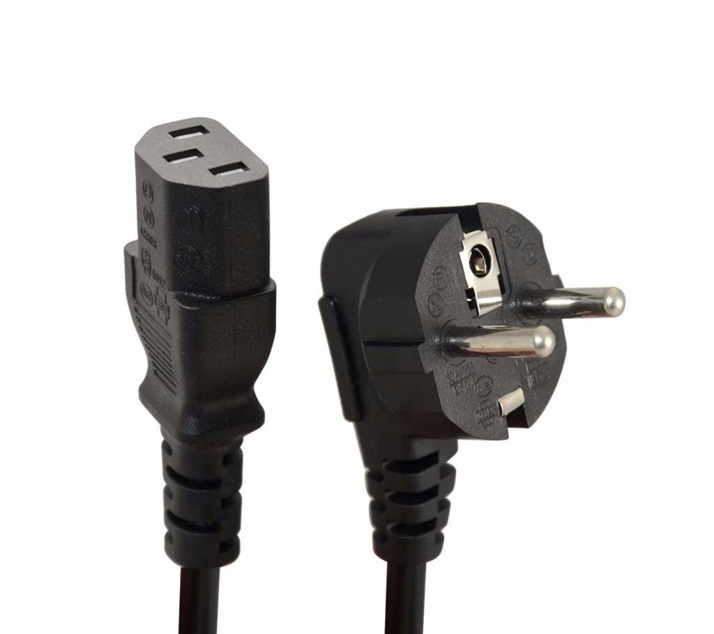Computer Power Cord Cable Two pin - Black বাংলাদেশ - 727682