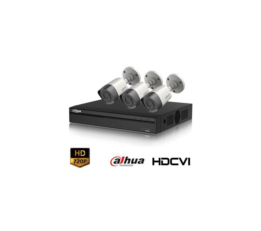 HD-CVI 4 Channel DVR With 3 Units HD-CVI 720p ক্যামেরা বাংলাদেশ - 732823