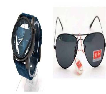 FASTRACK Gentts Watch + Ray Ban Sunglasses for Men Combo offers