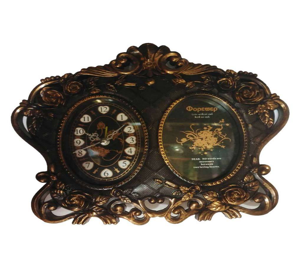 Photo Frame with Table Watch Showpiece for Gift-21cm বাংলাদেশ - 732238