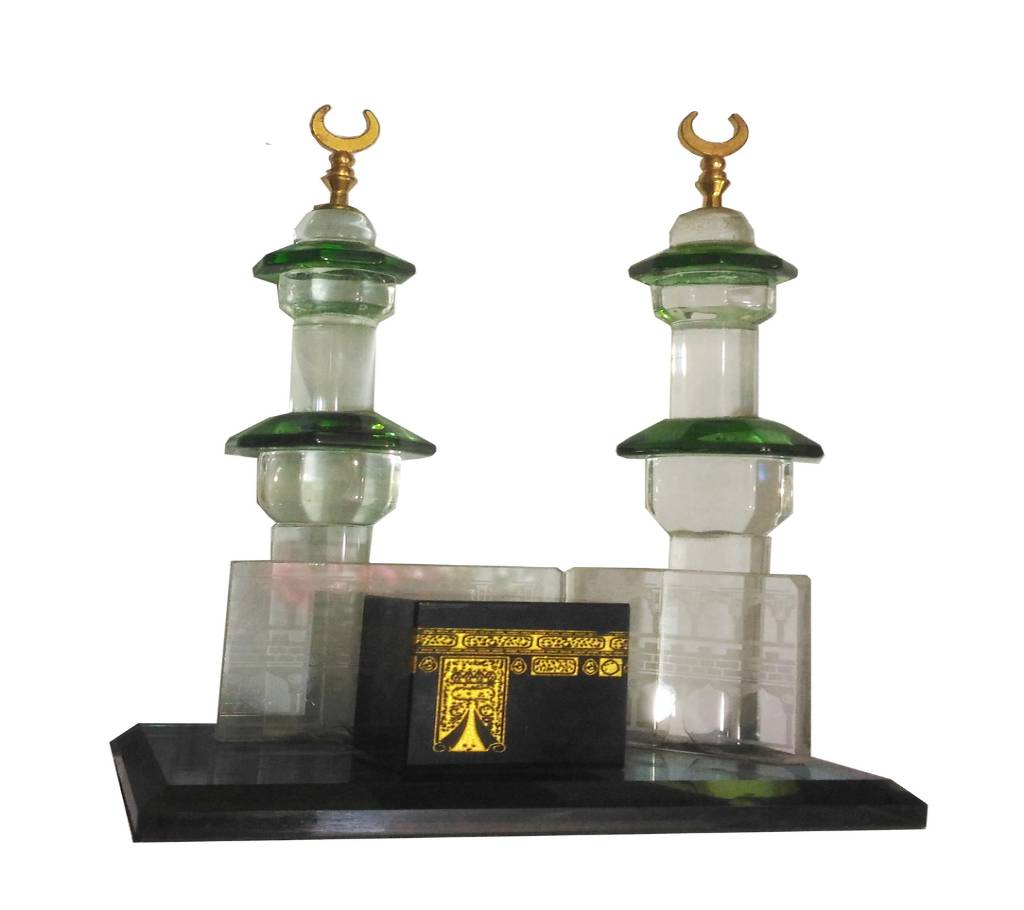 Mecca Sharif Like Glass Showpiece for Gift-15cm বাংলাদেশ - 732302
