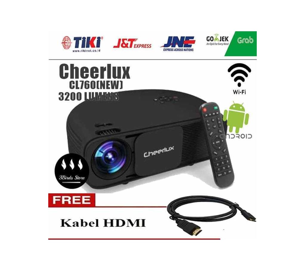 CHEERLUX CL760 Android ওয়াইফাই প্রজেক্টর3200 Lumens HD বাংলাদেশ - 1141433