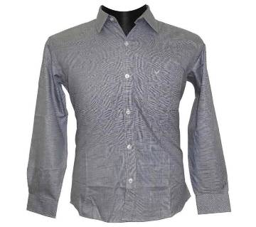 Deep Gray Glen Plaid Shirt