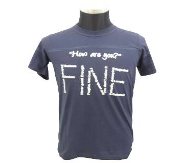 Navy Blue Stitch T-Shirt