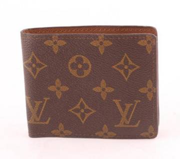 artificial leather wallet brown