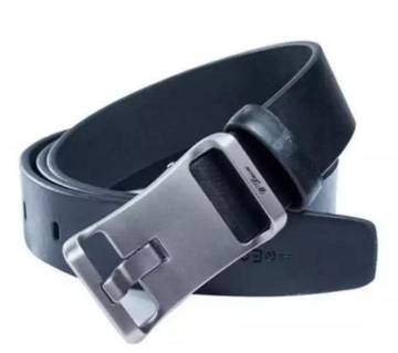 artificial leather black belt for men
