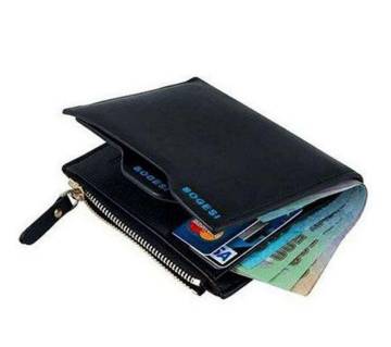artificial leather black wallet for men