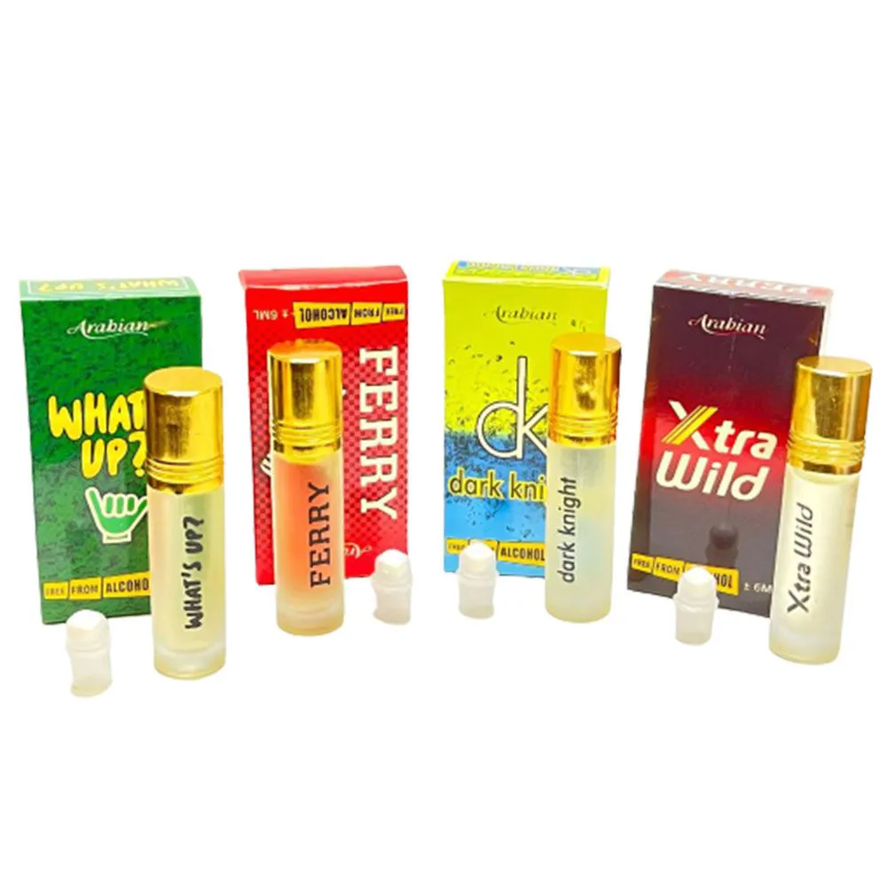 4pcs Concentrated Attar Perfume for Men Halal (6ml) Bd