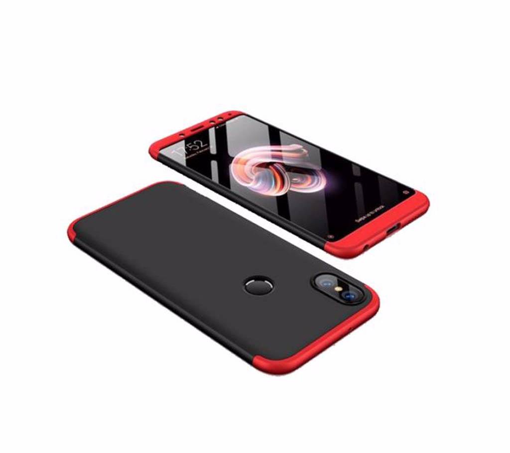 Full Protection ব্যাক কাভার কেস for Xiaomi Redmi Note 5 Pro - Red and Black বাংলাদেশ - 767650