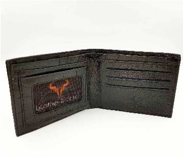 L&S Black Wallet (Bangladesh Origin Cow Finished Leather)